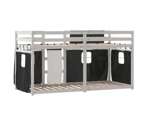 Narivoodi Kardinatega, Valge/Must, 90X200 cm Männipuit