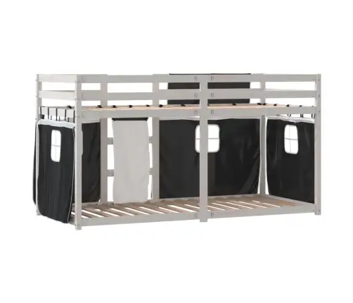 Narivoodi Kardinatega, Valge/Must, 90X190 cm Männipuit