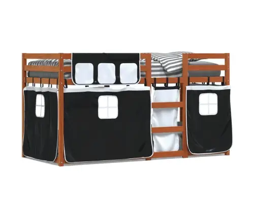 Narivoodi Kardinatega, Valge/Must, 90X190 cm Männipuit