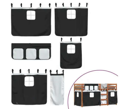 Narivoodi Kardinatega, Valge/Must, 90X190 cm Männipuit