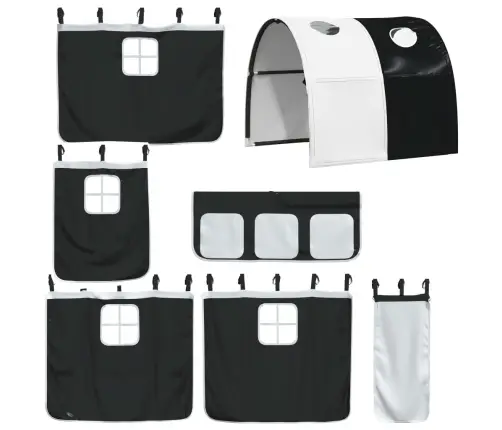 Narivoodi Kardinatega, Valge/Must, 90X200 cm Männipuit