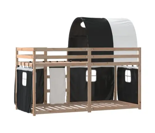 Narivoodi Kardinatega, Valge/Must, 75X190 cm Männipuit