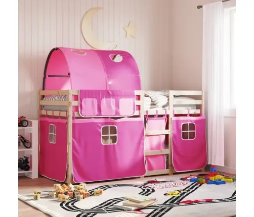 Narivoodi Kardinatega, Roosa, 90X200 cm Männipuit