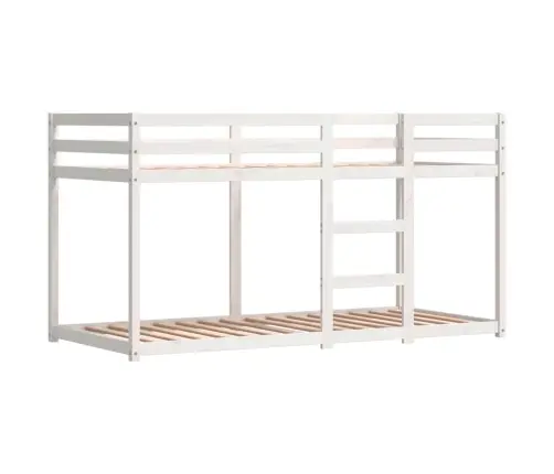 Gulta Ar Aizkariem, Melnbalta, 90X200 Cm, Priedes Masīvkoks Vidaxl