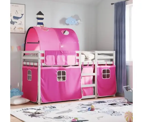 Narivoodi Kardinatega, Roosa, 90X200 cm Männipuit