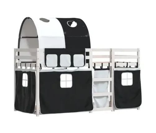 Narivoodi Kardinatega, Valge/Must, 90X190 cm Männipuit