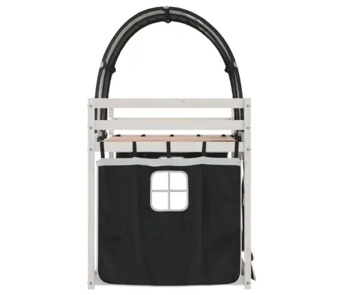 Narivoodi Kardinatega, Valge/Must, 90X190 cm Männipuit