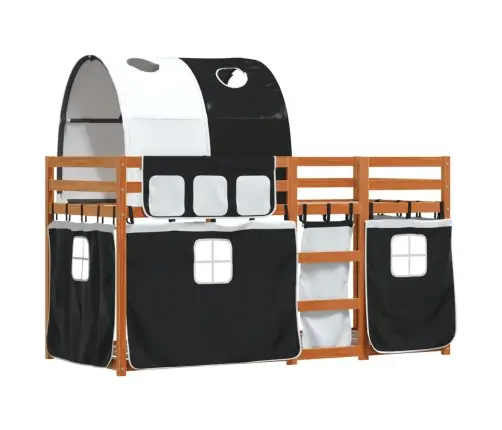 Narivoodi Kardinatega, Valge/Must, 90X200 cm Männipuit