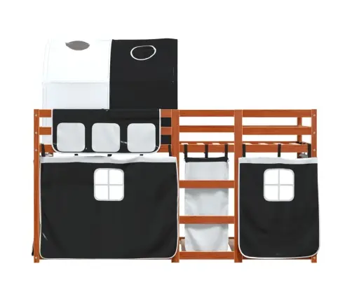 Narivoodi Kardinatega, Valge/Must, 90X200 cm Männipuit