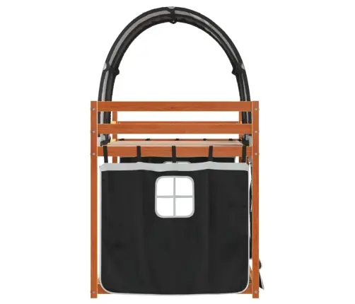 Narivoodi Kardinatega, Valge/Must, 90X200 cm Männipuit