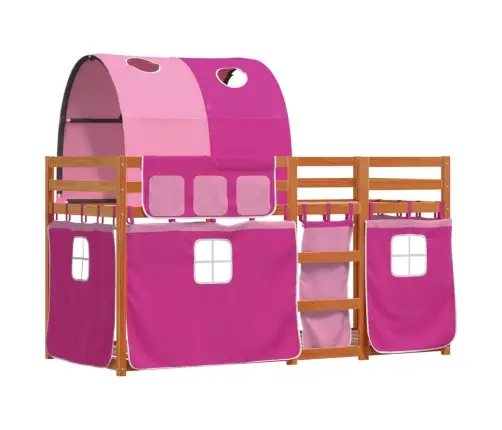 Narivoodi Kardinatega, Roosa, 90X190 cm Männipuit