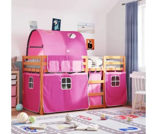 Narivoodi Kardinatega, Roosa, 90X190 cm Männipuit