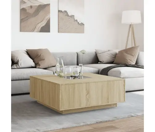 Kafijas Galdiņš Ar Led, Ozola Krāsa, 100X100X40 Cm Vidaxl