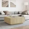 Kafijas Galdiņš Ar Led, Ozola Krāsa, 100X100X40 Cm Vidaxl