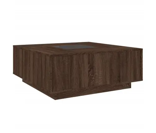 Kafijas Galdiņš Ar Led, Brūna Ozola , 100X100X40 Cm Vidaxl