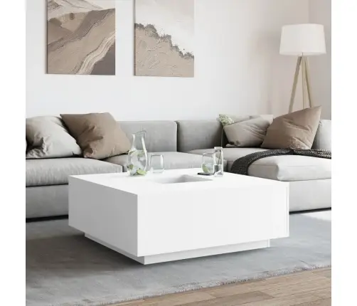 Kafijas Galdiņš, Balts, 100X100X40 Cm, Inženierijas Koks Vidaxl