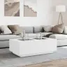 Kafijas Galdiņš Ar Led, Balts, 116X69X40 Cm Vidaxl