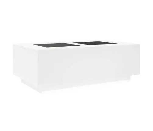 Kafijas Galdiņš Ar Led, Balts, 116X69X40 Cm Vidaxl