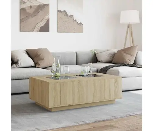 Kafijas Galdiņš Ar Led, Ozola Krāsa, 116X69X40 Cm Vidaxl