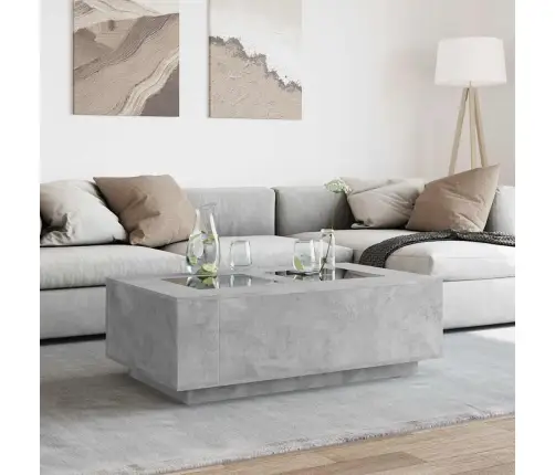 Kafijas Galdiņš Ar Led, Betona Pelēks, 116X69X40 Cm Vidaxl