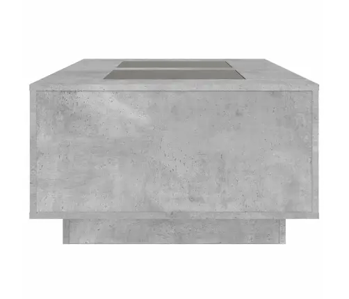 Kafijas Galdiņš Ar Led, Betona Pelēks, 116X69X40 Cm Vidaxl