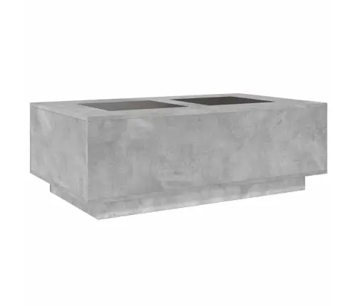 Kafijas Galdiņš Ar Led, Betona Pelēks, 116X69X40 Cm Vidaxl