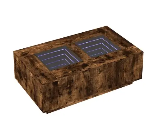 Kavos Staliukas Su Infinity Led, Dūminio Ąžuolo, 116X69X40Cm