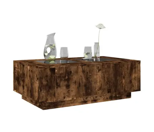 Kavos Staliukas Su Infinity Led, Dūminio Ąžuolo, 116X69X40Cm