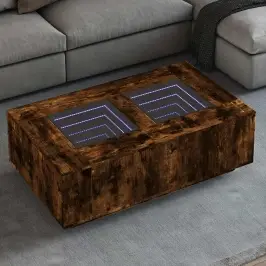 Kohvilaud Led-Tuledega, Suitsutatud Tamm, 116X69X40 Cm