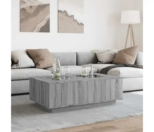 Kafijas Galdiņš Ar Led, Pelēka Ozolkoka Krāsa, 116X69X40 Cm Vidaxl