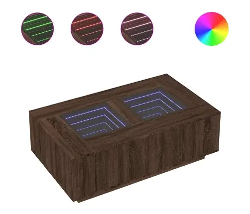 Kafijas Galdiņš Ar Led, Ozolkoka Krāsa, 116X69X40 Cm Vidaxl