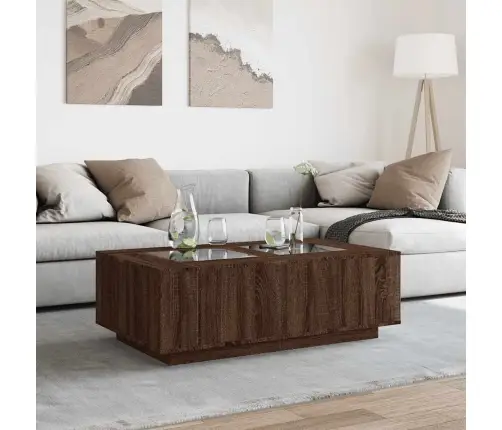 Kafijas Galdiņš Ar Led, Ozolkoka Krāsa, 116X69X40 Cm Vidaxl