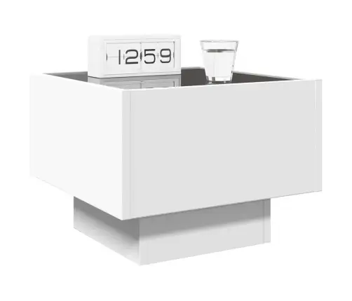 Naktinis Staliukas Su Infinity Led, Baltas, 40X40X30Cm