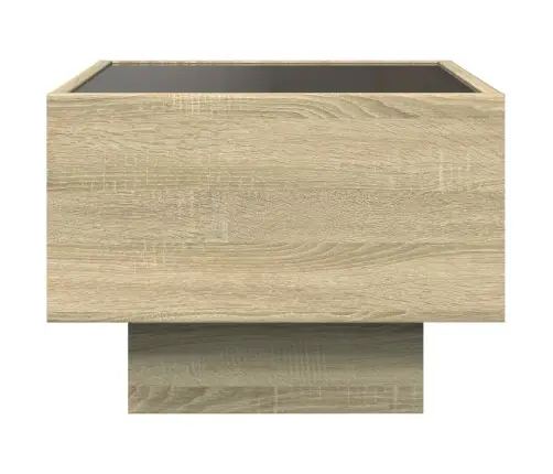 Naktsgaldiņš Ar Led, Sonomas Ozolkoka, 40X40X30 Cm Vidaxl