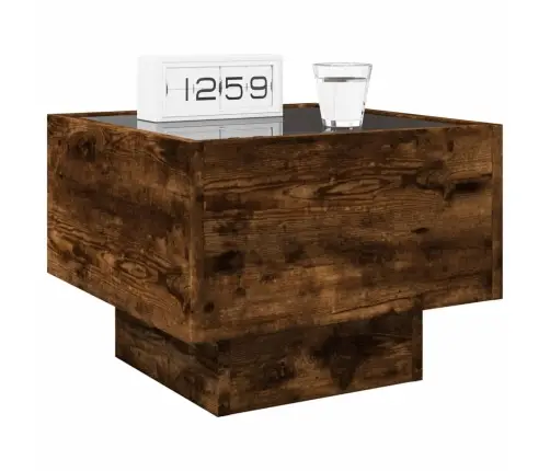 Naktsgaldiņš Ar Led, Sonomas Ozolkoka, 40X40X30 Cm Vidaxl