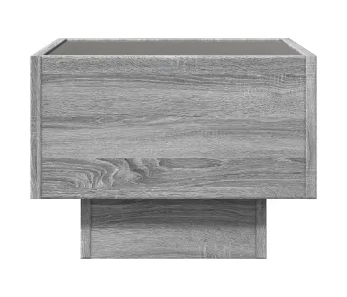 Naktsgaldiņš Ar Led, Pelēka Ozolkoka Krāsa, 40X40X30 Cm Vidaxl