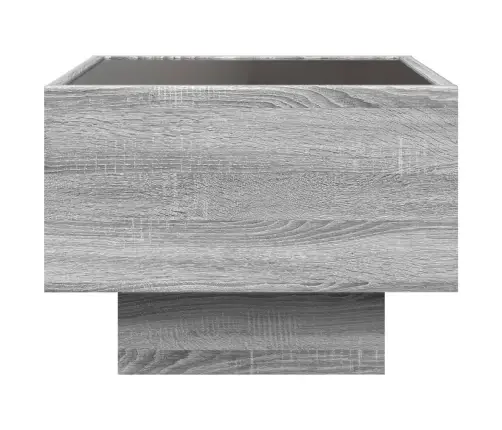 Naktsgaldiņš Ar Led, Pelēka Ozolkoka Krāsa, 40X40X30 Cm Vidaxl