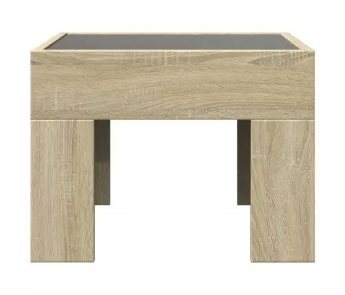 Naktsgaldiņš Ar Led, Sonomas Ozolkoka, 40X40X30 Cm Vidaxl