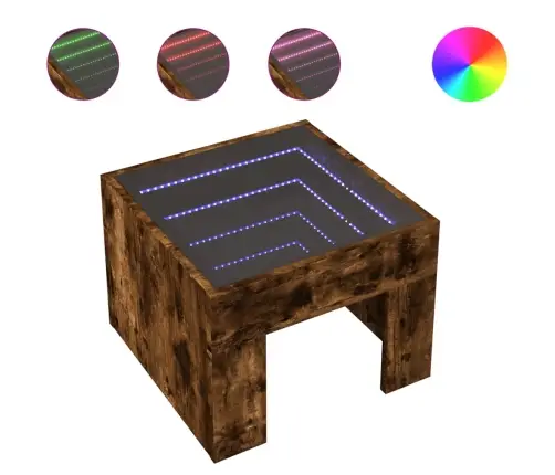 Naktsgaldiņš Ar Led, Sonomas Ozolkoka, 40X40X30 Cm Vidaxl