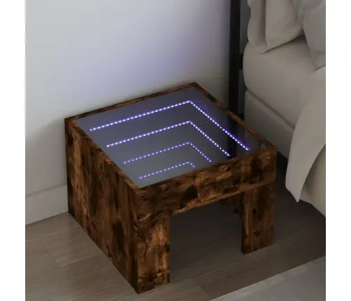 Naktsgaldiņš Ar Led, Sonomas Ozolkoka, 40X40X30 Cm Vidaxl