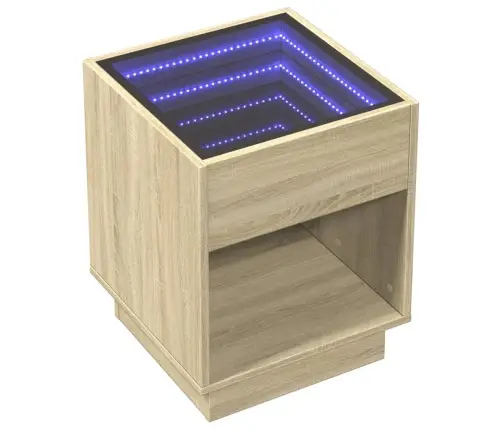 Naktsgaldiņš Ar Led, Ozolkoka Krāsa, 40X40X50 Cm Vidaxl