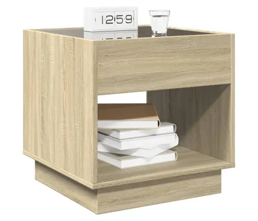 Naktsgaldiņš Ar Led, Ozola Krāsa, 50X50X50 Cm Vidaxl