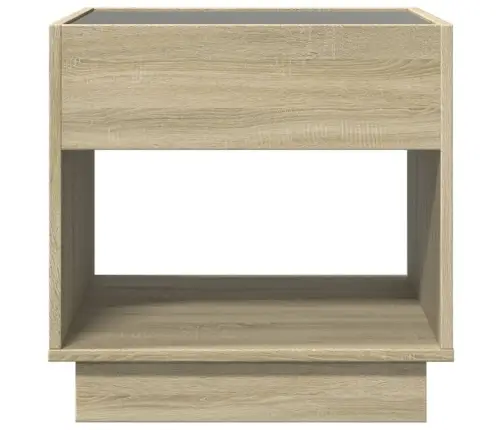 Naktsgaldiņš Ar Led, Ozola Krāsa, 50X50X50 Cm Vidaxl