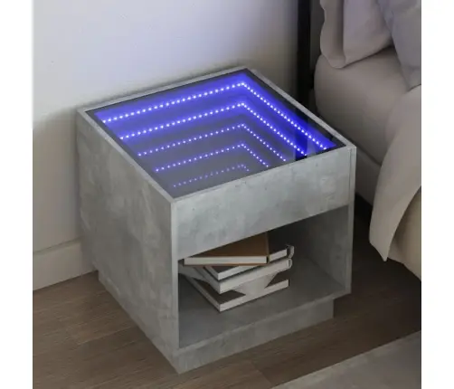 Öökapp Led-Tuledega, Betoonhall, 50X50X50 Cm