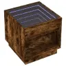 Naktsgaldiņš Ar Led, Ozolkoka Krāsa, 50X50X50 Cm Vidaxl