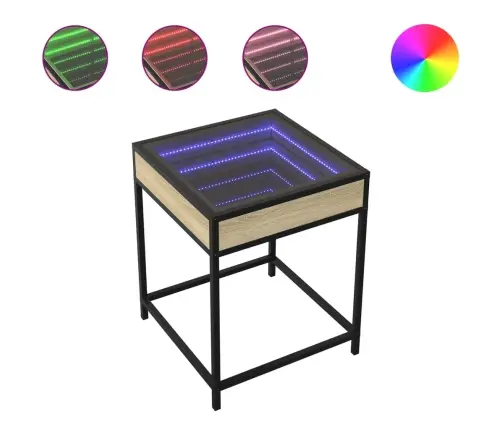 Naktsgaldiņš Ar Led, Ozola Krāsa, 40X40X51 Cm Vidaxl