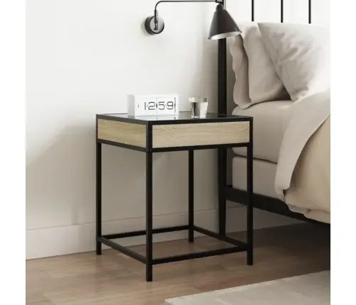 Naktsgaldiņš Ar Led, Ozola Krāsa, 40X40X51 Cm Vidaxl