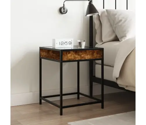 Naktsgaldiņš Ar Led, Sonomas Ozolkoka, 40X40X51 Cm Vidaxl