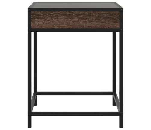 Naktinis Staliukas Su Infinity Led, Rudo Ąžuolo, 40X40X51Cm