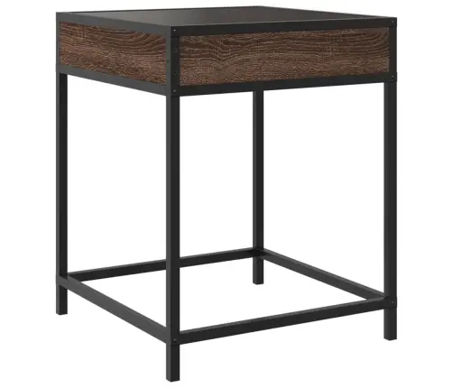 Naktinis Staliukas Su Infinity Led, Rudo Ąžuolo, 40X40X51Cm